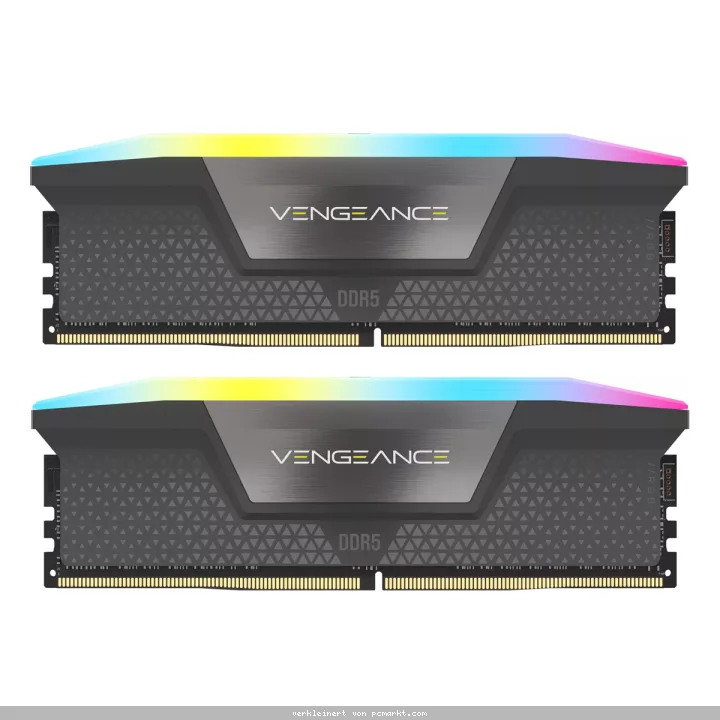 Corsair Vengeance RGB Grau 16GB Kit (2x8GB) DDR5-5600 CL40 EXPO DIMM Arbeitsspeicher