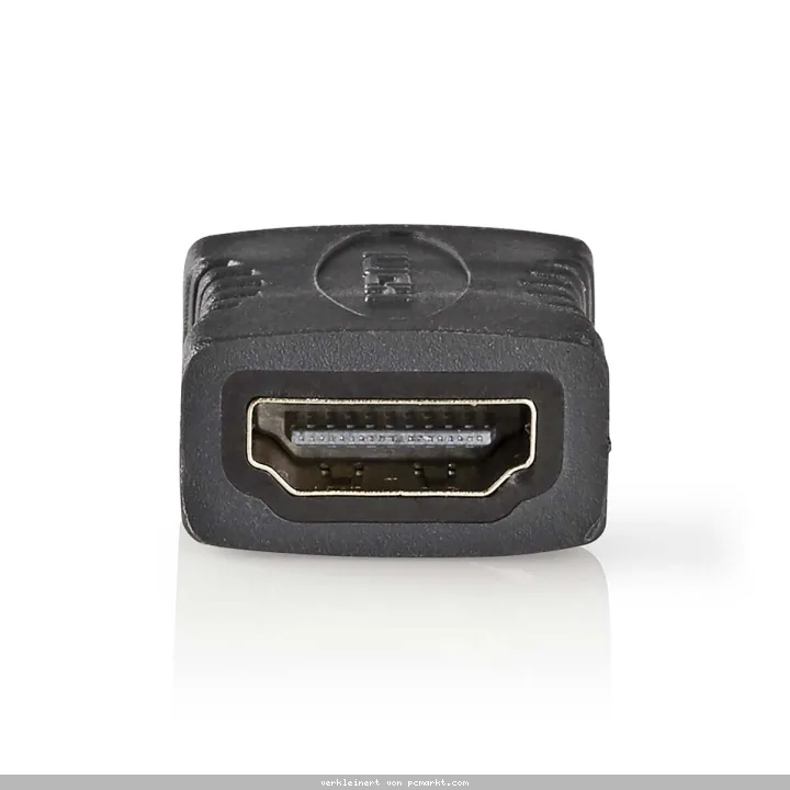 Nedis HDMI™ -Adapter | HDMI™ Buchse | HDMI™ Buchse | Vergoldet | Gerade | PVC | Anthrazit | 1 Stück | Verpackung mit Sichtfenster