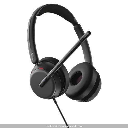 Epos IMPACT 860T ANC, Stereo-Headset, Kabelgebunden MS Teams zertifiziert, Adaptive ANC-Geräuschunterdrückung, 360-Grad-Busylight, Super-Wideband-Tech