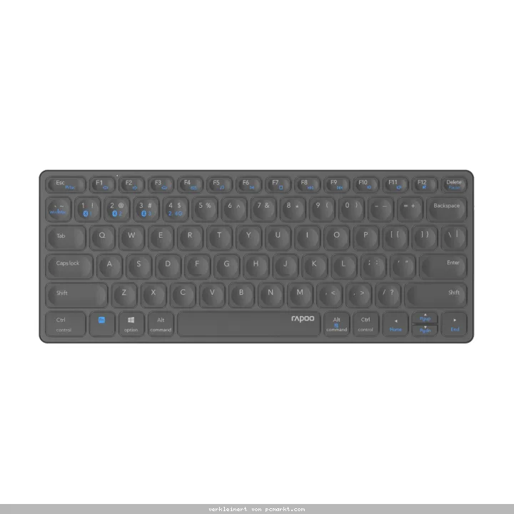 Rapoo Kabellose Multimodus Tastatur "E9600M", DE-Layout, grau
