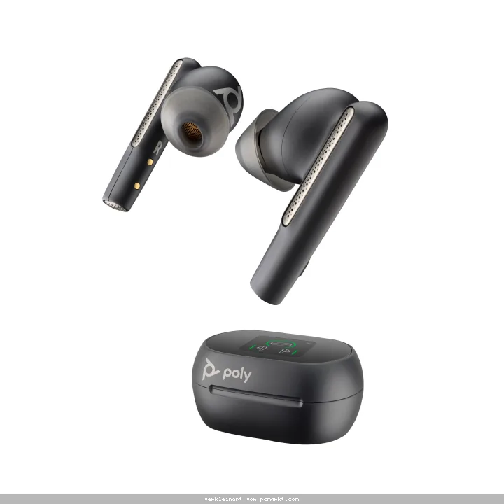 Poly Voyager Free 60+ UC - True Wireless-Earbuds mit Mikrofon Bluetooth® Core 5.3, Bis zu 16,5 Stunden Sprechzeit, Hybrid Active Noise Cancellation (A