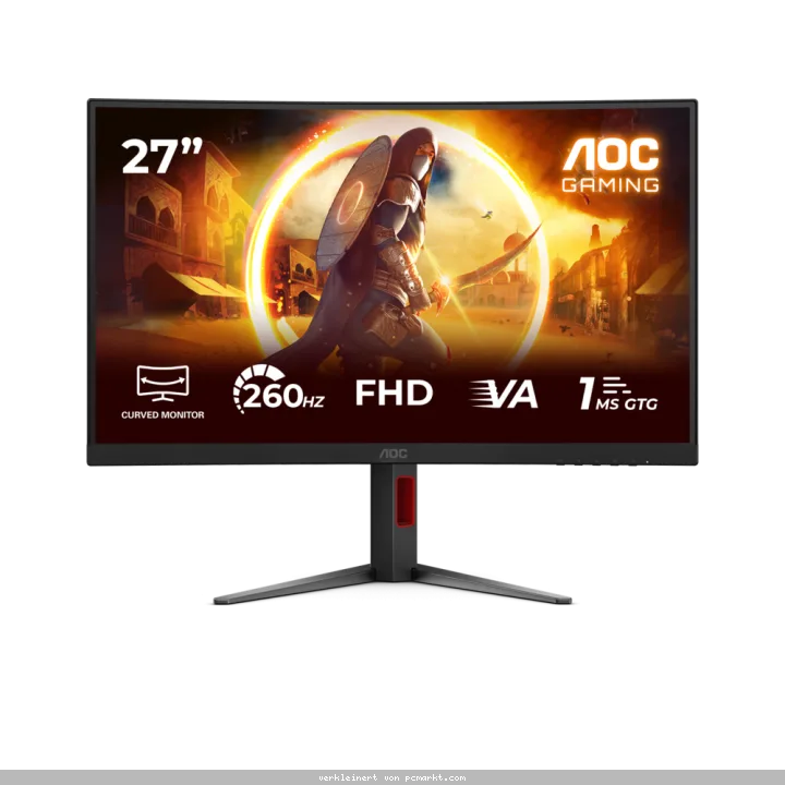 AOC C27G4Z2 27 Zoll - Curved Gaming Monitor Fast VA, FHD, 260 Hz, 1 ms GtG, 2x HDMI, DP