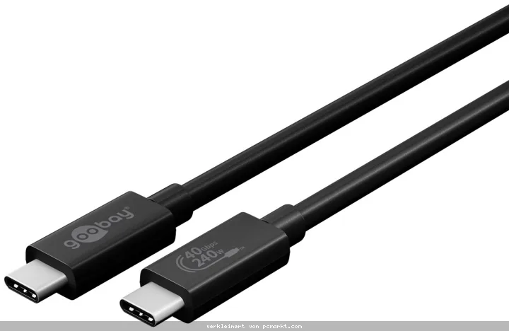 Goobay Sync & Charge USB-C™-Kabel, USB4™ Gen 3x2, 240 W, 0,7 m