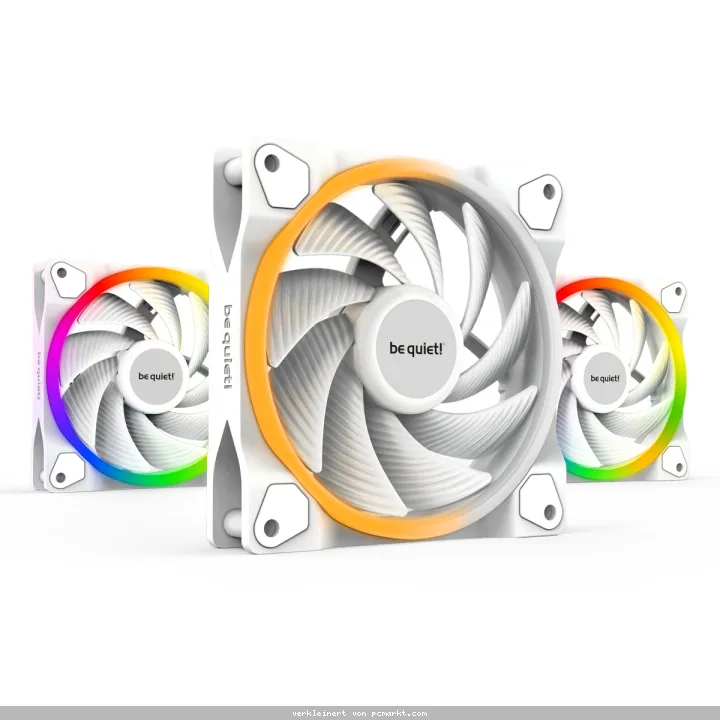 be quiet! LIGHT WINGS WHITE 120mm PWM high-speed | 3er-Pack Gehäuselüfter