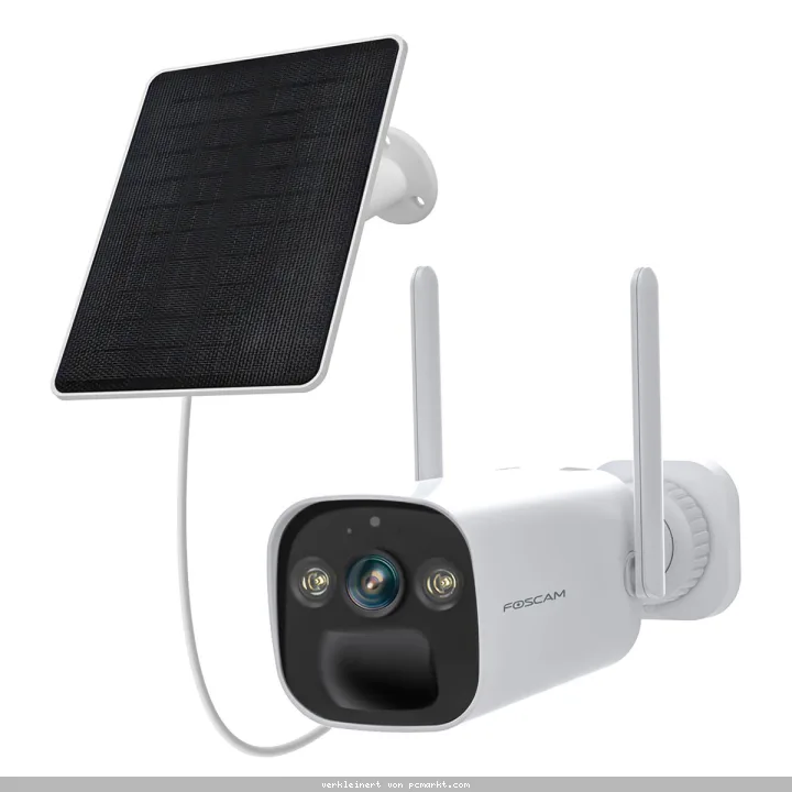 Foscam BP4 WLAN Überwachungskamera inkl. Solarpanel 4MP (2560x1440), Akku-/Solarbetrieb, Nachtsicht in Farbe
