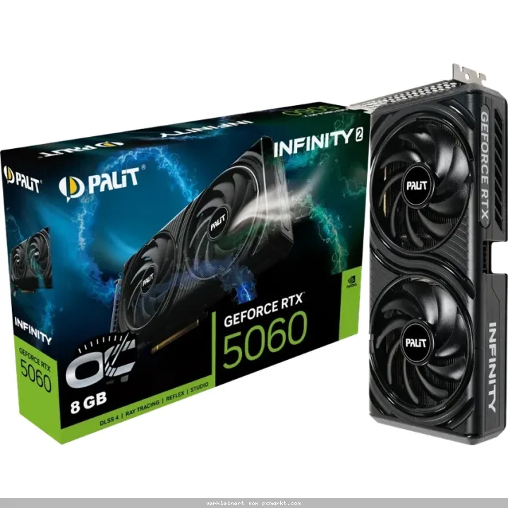 Palit GeForce RTX 5060 8GB Infinity 2 OC - 8GB GDDR7, HDMI, 3x DP