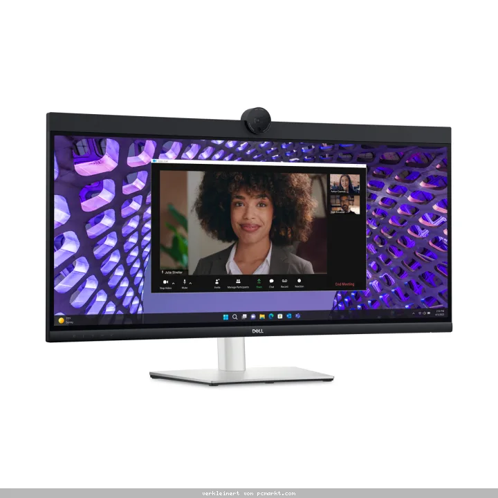 DELL P3424WEB Office Monitor 86.4 cm (34"), IPS, Videokonferenzmonitor, WQHD, 3800R, 21:9