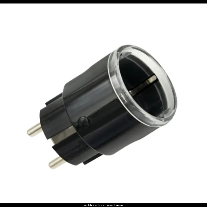 Shelly Plug S Gen3 Matter schwarz - kleiner smarter Stecker mit Bluetooth-Konnektivität und Leistungsmessung / Unterstützt bis zu 12 A 2500 W