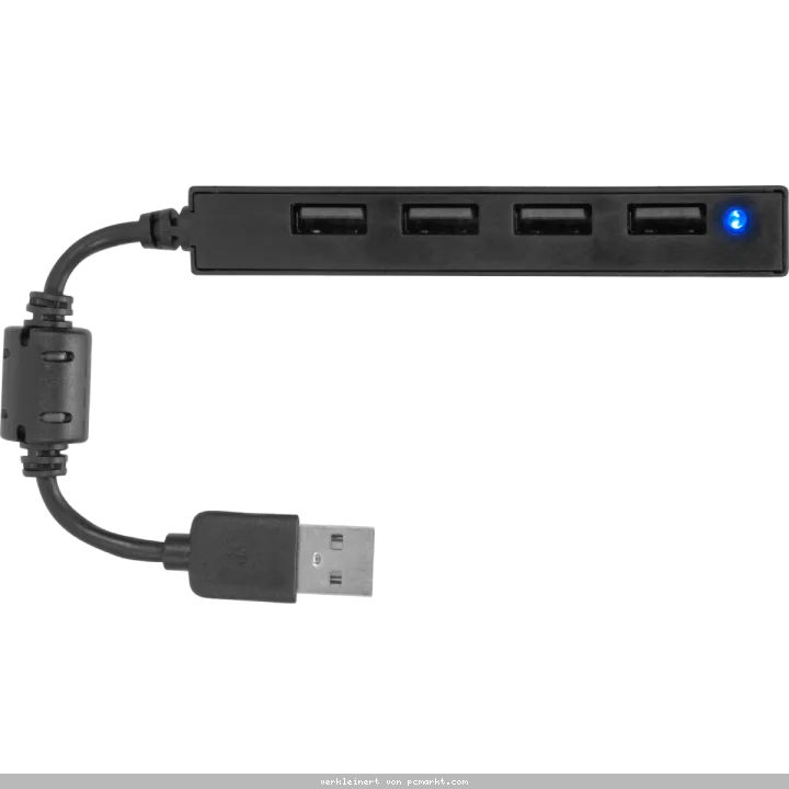 Speedlink SNAPPY SLIM USB Hub, 4-Port, USB 2.0, Passive, Black
