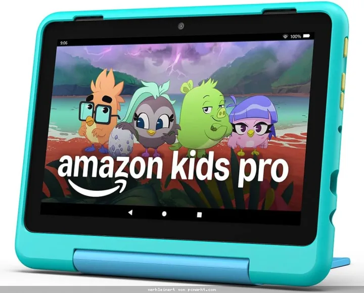 Amazon Fire HD 8 Kids Pro-Tablet (2024), Hello Teal von 6 bis 12 Jahren, 13 Stunden Akkulaufzeit, kindgerechte Hülle, 8-Zoll-HD-Display, 32GB