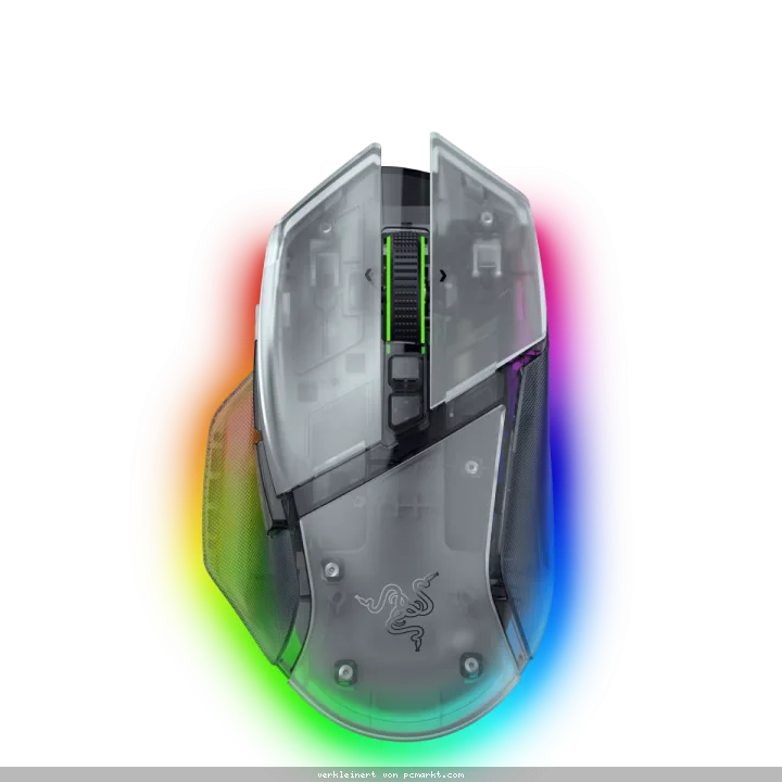 Razer Basilisk V3 Pro 35K Phantom White Edition Voll anpassbare kabellose ergonomische RGB-Gaming-Maus mit 13-Zonen RGB Beleuchtung