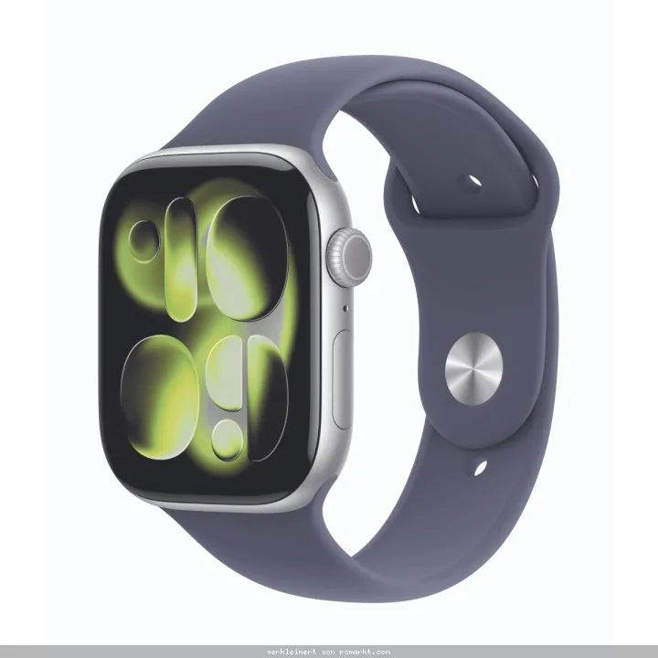 Apple Watch Series 11 Cellular 46mm Silber Aluminium Gehäuse mit Nebelviolett Sport Band - M/L