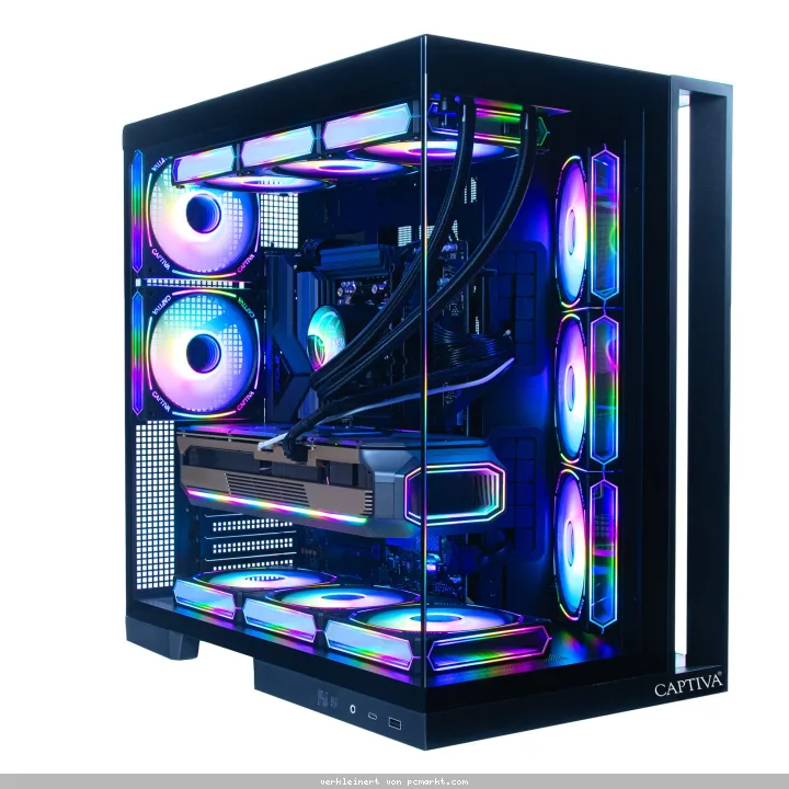 Captiva Highend Gaming PC R89-083 AMD Ryzen 7 9800X3D, 32GB DDR5 RAM, 2TB M.2 SSD, NVIDIA GeForce RTX 5080 (16GB GDDR7), X870, Windows 11 Home