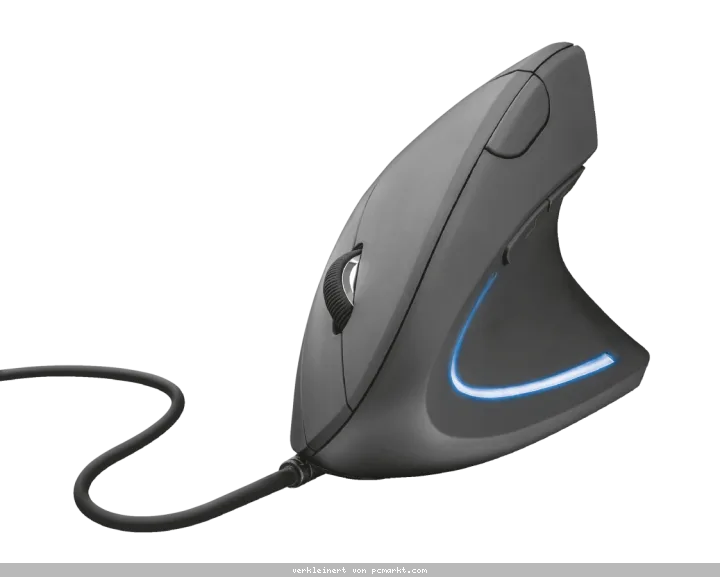 TRUST Verto Maus, Vertikales Ergonomisches Design, Kabelgebunden, USB-Anschluss, max. 1600 dpi Auflösung