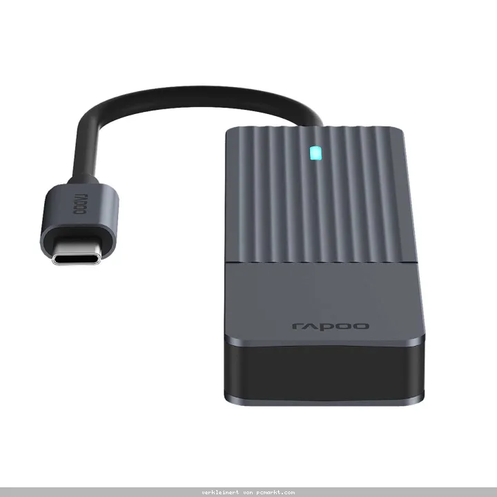 Rapoo USB-C Hub, USB-C auf USB-A grau