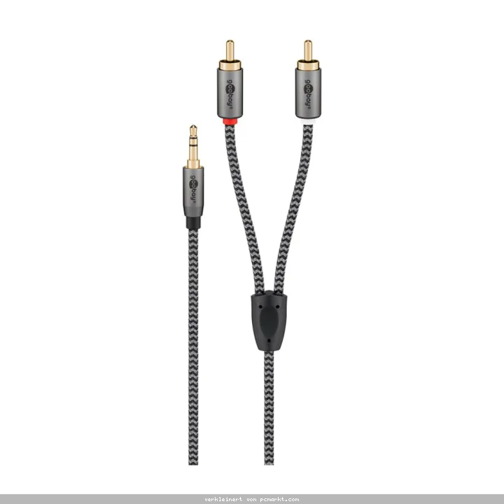 Goobay Plus Audioadapterkabel - 3,5-mm-Klinke zu Stereo-Cinch-Stecker, 2.0 m