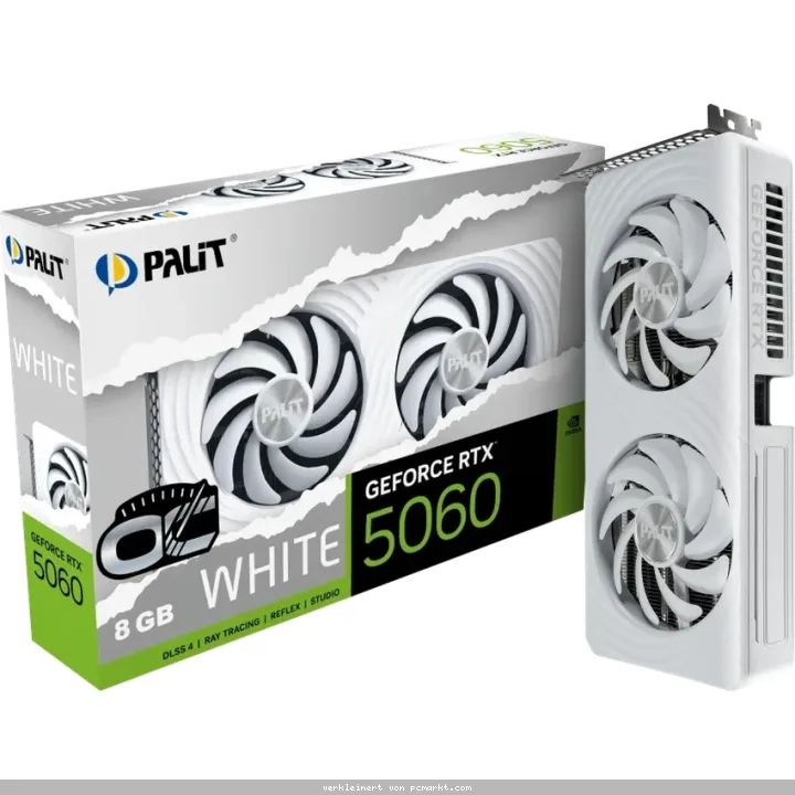 Palit GeForce RTX 5060 White OC - 8GB GDDR7, HDMI, 3x DP