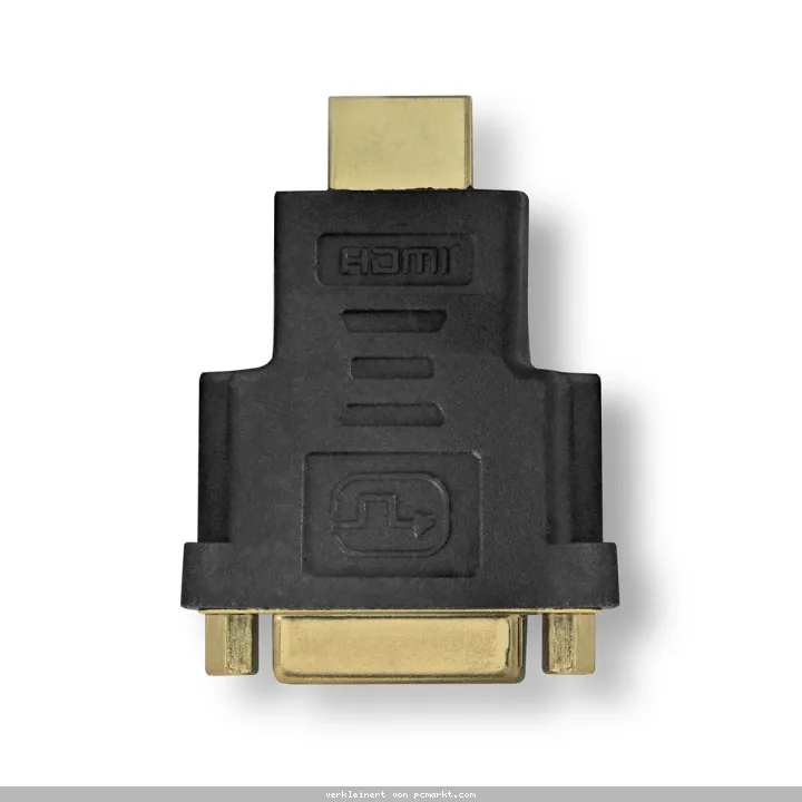 Nedis HDMI™ -Adapter | HDMI™ Stecker | DVI-D 24+1-Pin Buchse | Vergoldet | Gerade | ABS | Anthrazit | 1 Stück | Verpackung mit Sichtfenster