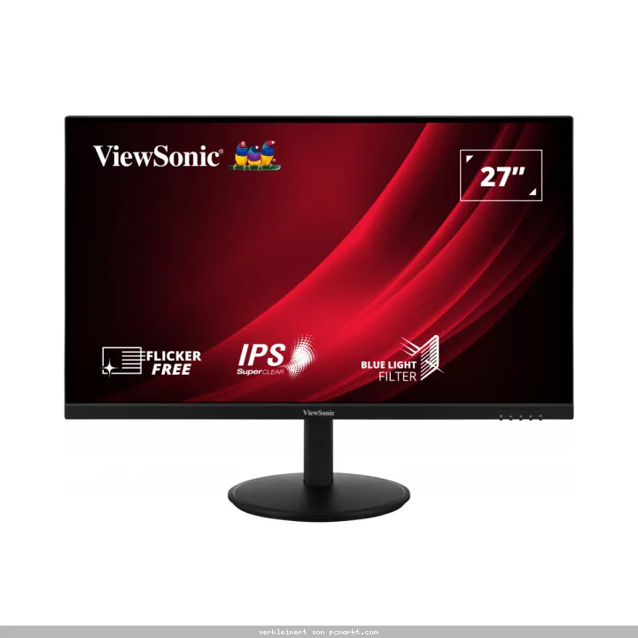 ViewSonic VG2709-2K-MHD-2 LED Office Monitor 68,58 cm (27 Zoll) Schwenk und höhenverstellbar mit superschmalem Rahmen, QHD, 16:9, 4ms, IPS, 350cd/m²,