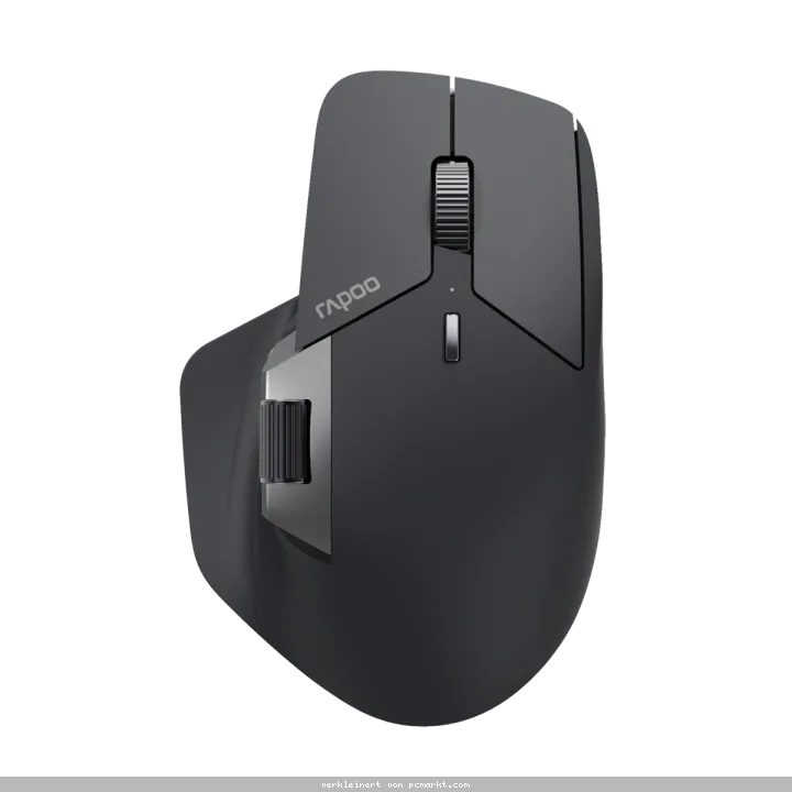 Rapoo Kabellose Multi-Mode-Maus "MT760M", Grauschwarz Bluetooth 4.0/5.0, kabellos (Dongle), hochauflösender 4000 Dpi-Sensor, Bis zu 10 m Reichweite, p