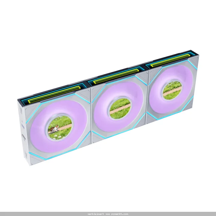 Lian Li UNI FAN SL-INF 120 FLEX LCD Wireless ARGB 3er-Pack weiß | Gehäuselüfter