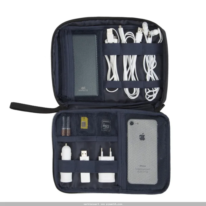 Rivacase Travel Organizer für Powerbank, Kabel, Adpater etc., schwarz