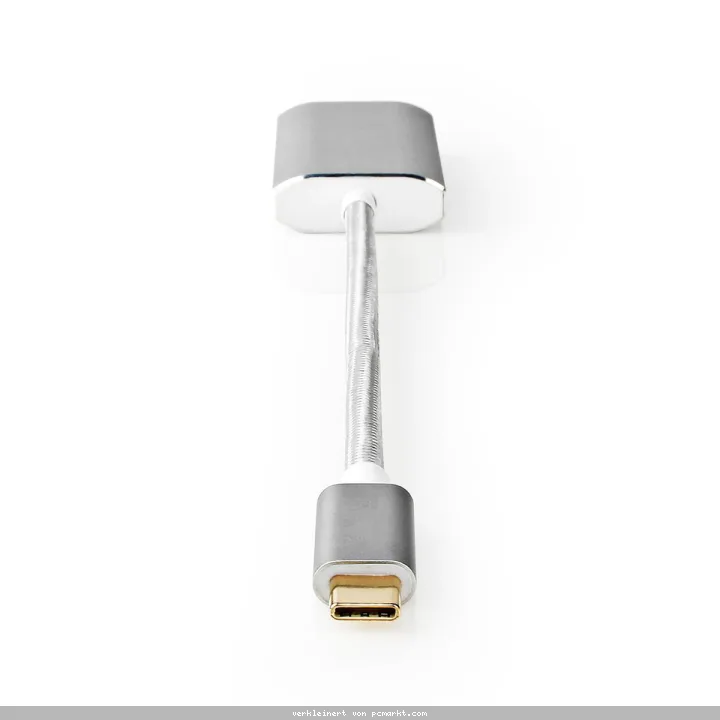 Nedis USB-Adapter | USB 3.2 Gen 1 | USB-C™ Stecker | Mini DisplayPort Buchse | 0.20 m | rund | Vergoldet | Geflochten / Nylon | Silber | Verpackung mi