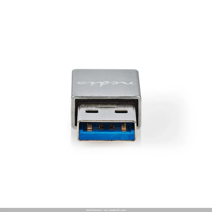 Nedis USB-A Adapter USB 3.2 Gen 1 | USB-A Stecker | USB-C™ Buchse | 5 Gbps | Vernickelt | Schwarz | Box