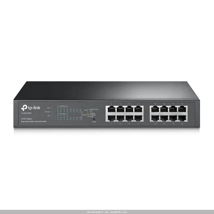 TP-Link SG1016PE Easy Smart Switch 16x Gigabit Ethernet (8x PoE+), Plug-and-Play