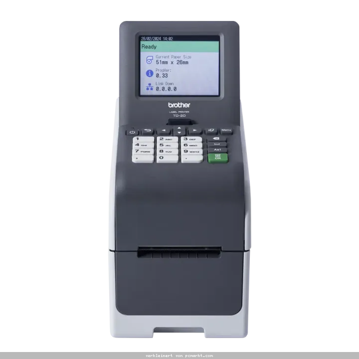 Brother TD-2320DSA203 Thermodirekt-Etikettendrucker bis zu 203 dpi, USB, Seriell, LAN, 152mm/Sek.