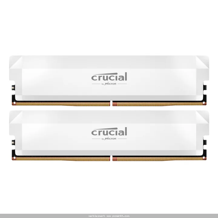 Crucial Pro OC Weiß 32GB Kit (2x16GB) DDR5-6000 CL36 UDIMM Gaming-Arbeitsspeicher - Unterstützt Intel XMP 3.0 und AMD EXPO