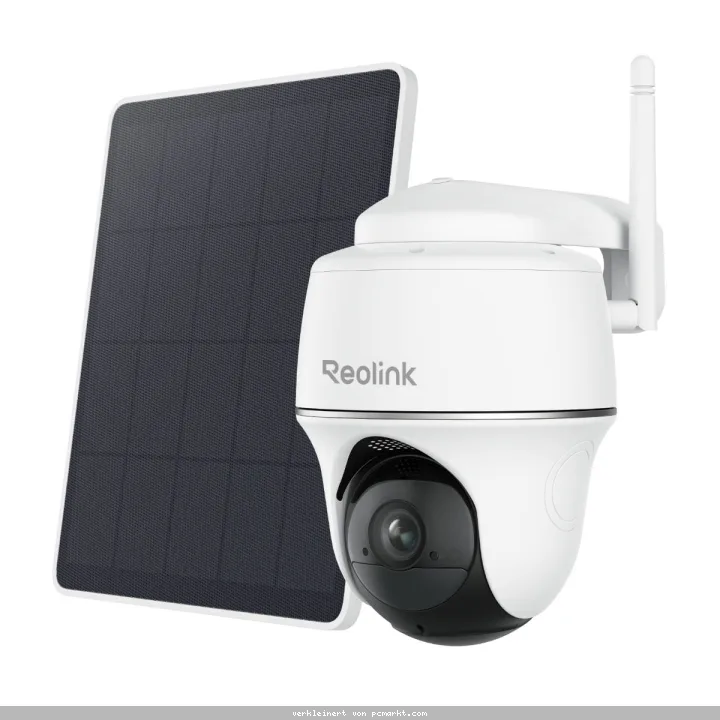 Reolink Argus Series B420 Überwachungskamera mit Solarpanel 3MP (2304x1296), Solar/Akkubetrieb, IP65-Wetterschutz, Intelligente Erkennung
