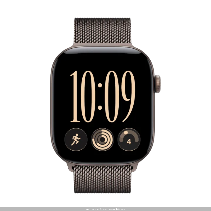 Apple Watch Series 12 Cellular 46mm - Dunkelbronze Aluminium Case Dunkelbronze Milanaise Armband - M/L