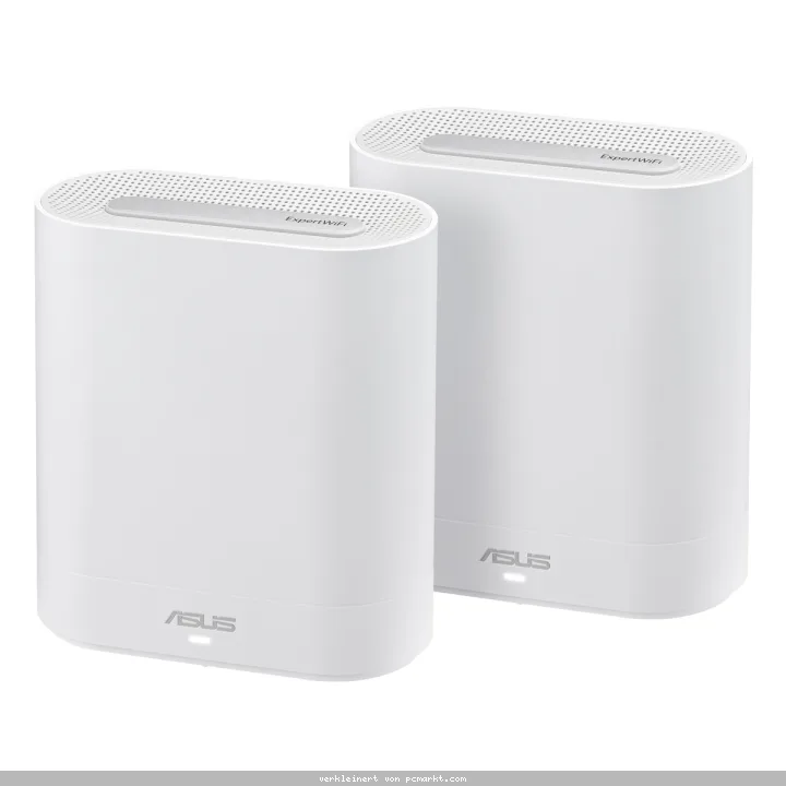 ASUS Expert WiFi EBM68 WiFi 6 Mesh System 2er-Pack AX7800 Triband, 1x 2.5G WAN und 3x 1G LAN (pro Einheit)
