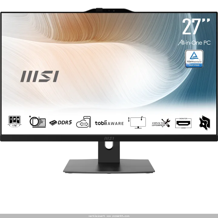 MSI Modern AM272P 1M-1425AT All-in-One schwarz 27" (68,6cm) FHD Display, Intel Core 5 120U, 16GB DDR5 RAM, 512GB M.2 SSD, Intel Grafik, Wi-Fi 6E, Blue