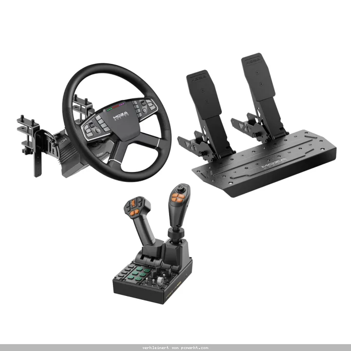 MOZA Truck Driving Bundle + Farming Control System Bundle bestehend aus dem MOZA Truck Driving Bundle und dem Farming Control System