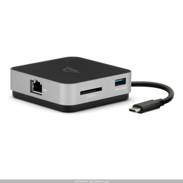 OWC Travel Dockingstation, 6 Ports, Gigabit Netzwerkanschluss, Bis zu 100 W Durchgangsleistung (USB-C), Kompatibel mit allen Thunderbolt 3 Macs & PCs