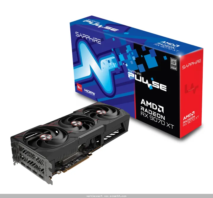 SAPPHIRE PULSE AMD RADEON RX 9070 XT GAMING Grafikkarte