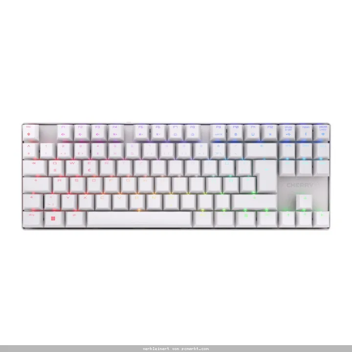 Cherry XTRFY MX 8.2 Kabellose Gaming Tastatur, weiß Tenkeyless, CHERRY Advanced Wireless Technology, RGB Beleuchtung