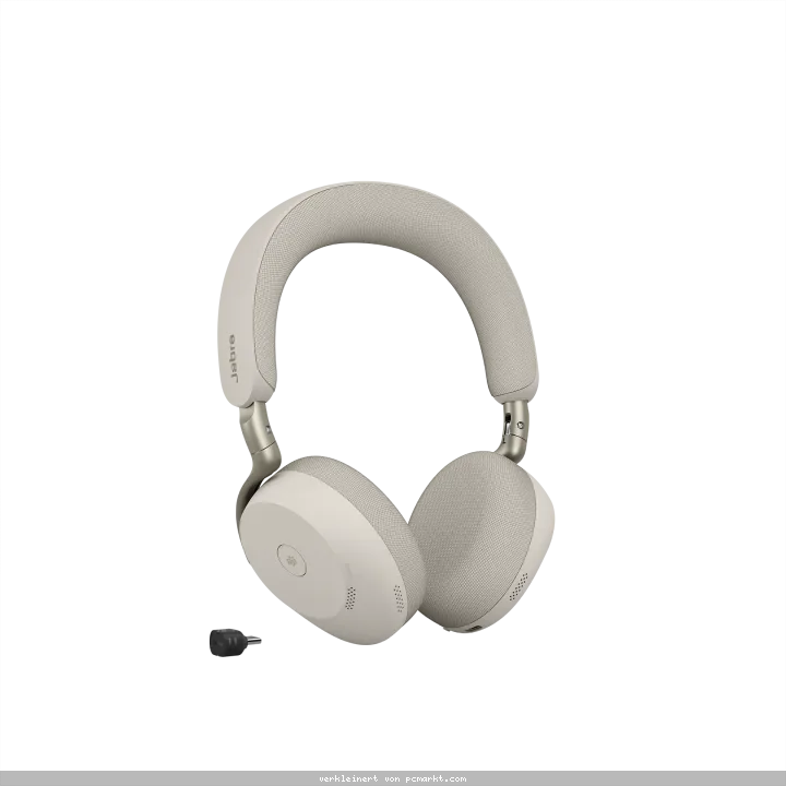 Jabra Evolve3 75 MS Bluetooth Stereo Headset, Kabellos Aktive Geräuschunterdrückung, 6 Mikrofone, MS Teams zertifiziert, Inkl. USB-C Bluetooth Adapter