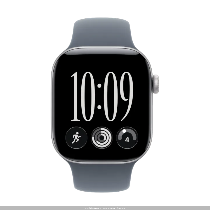 Apple Watch Series 12 42mm - Space Grau Aluminium Case Navyblau Sport Band - S/M
