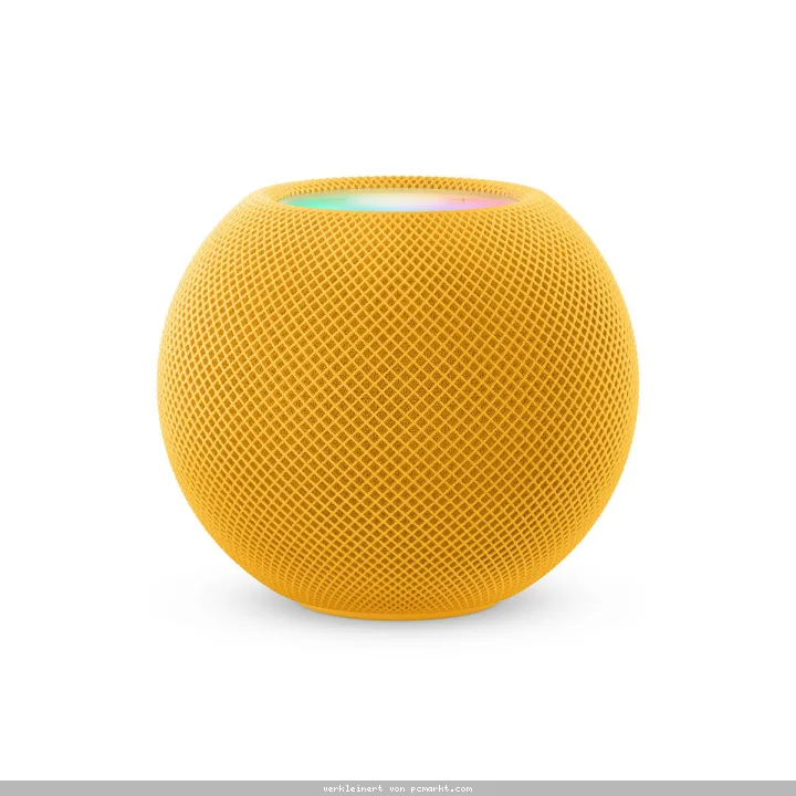Apple HomePod Mini (Gelb) MJ2E3D/A [Bluetooth, 360° Audio, Siri Sprachsteuerung]