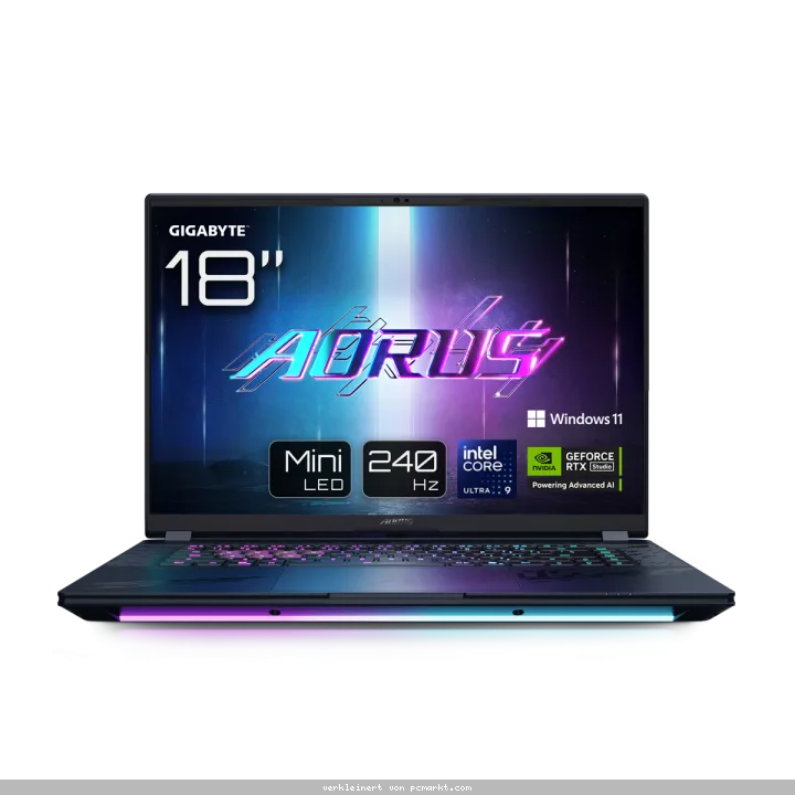 GIGABYTE AORUS MASTER 18 BZHC6DED42SP - 18" QHD+ MiniLED 240 Hz Display, Intel Core Ultra 9 275HX, 64GB RAM, 4TB SSD, NVIDIA GeForce RTX 5090, Windows