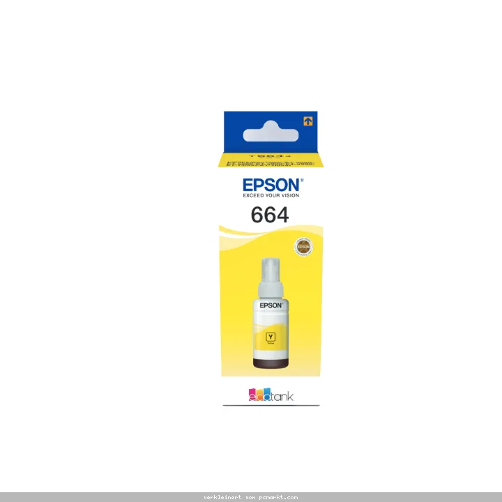 Epson 664 EcoTank-Tintenflasche Gelb 70 ml Für Kompatibilität, siehe Artikel-Beschreibung