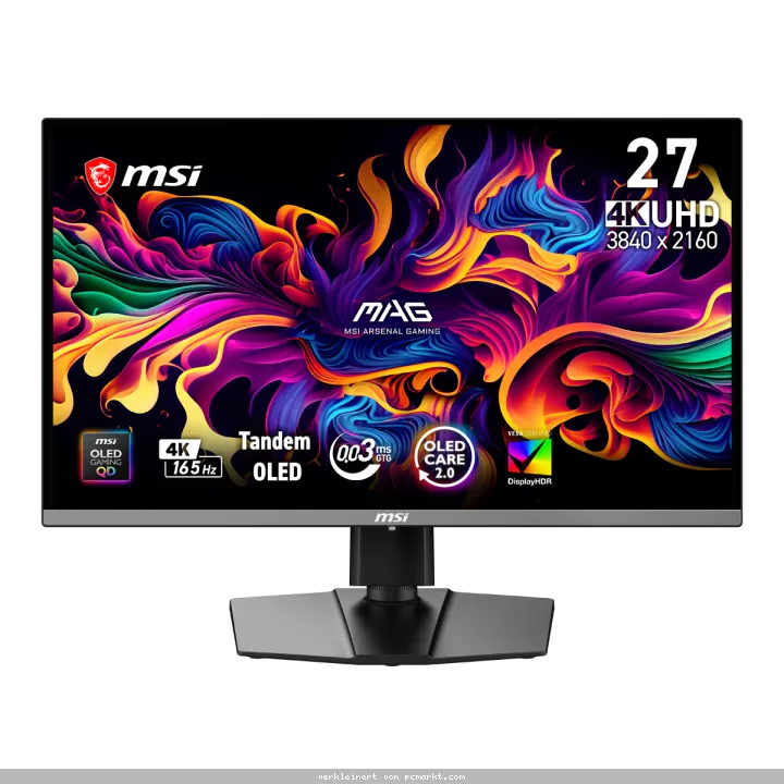 MSi MAG 272UPDE QD-OLED E16 - 165Hz (3840x2160) QD-OLED, Quantum Dot, OLED care 2.2, Tandem OLED,