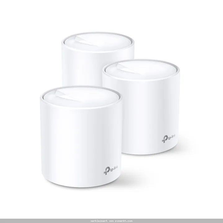 TP-Link Deco X60 WiFi 6 Mesh System, 3er Set AX3000 Dual-Band, 2x Gb LAN/WAN (pro Einheit)