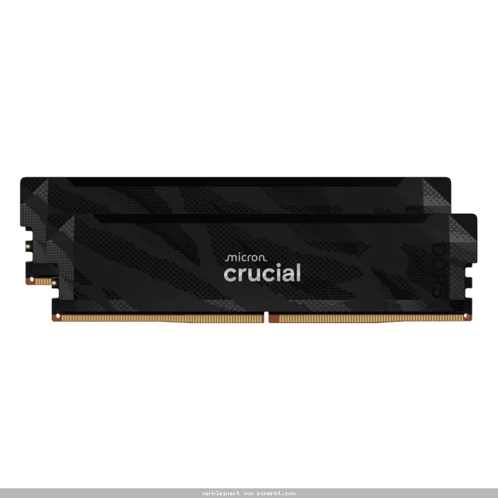 Crucial Pro OC Schwarz 32GB Kit (2x16GB) DDR5-6400 CL32 UDIMM Gaming-Arbeitsspeicher - Unterstützt Intel XMP 3.0 und AMD EXPO
