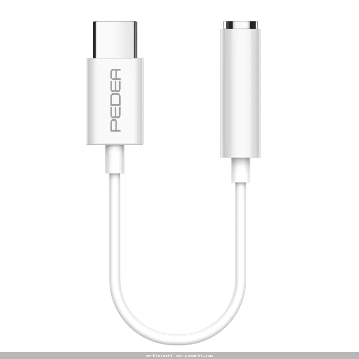 PEDEA USB-C auf 3,5mm Kopfhöreranschluss ,weiß, Klinkenadapter