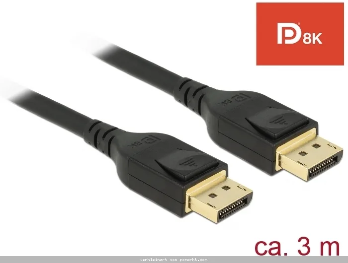 Delock DisplayPort Kabel 8K, 60Hz, 3m