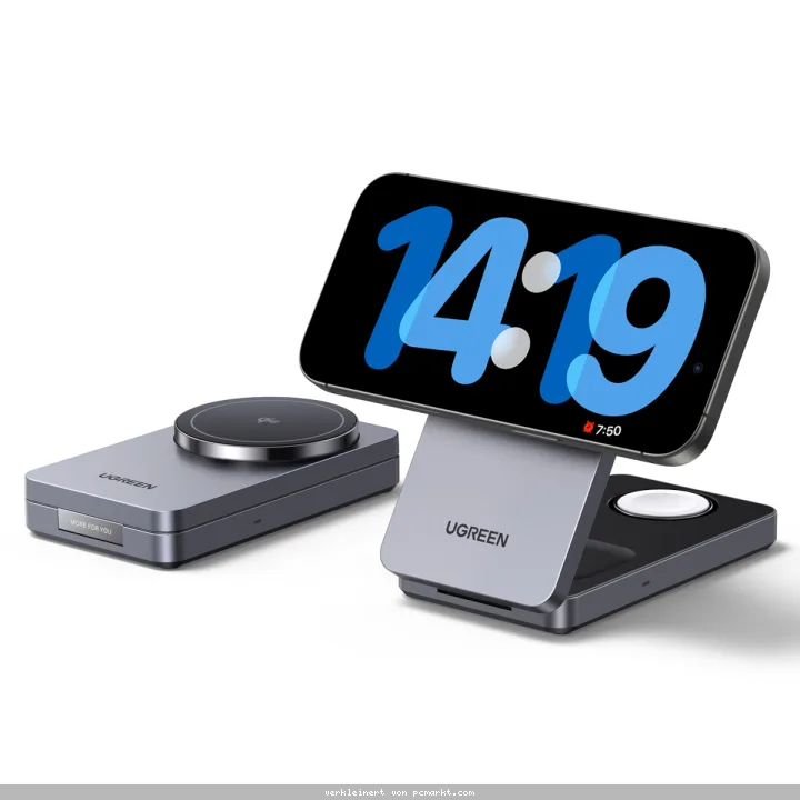 UGREEN W707 3-in-1 15W Magnetic Wireless Desktop Charger fuer iP